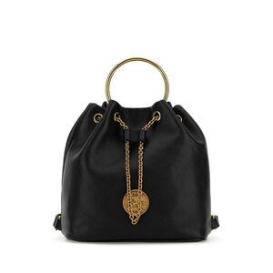 Chloe Women Black Leather Small Bracelet Backpack
